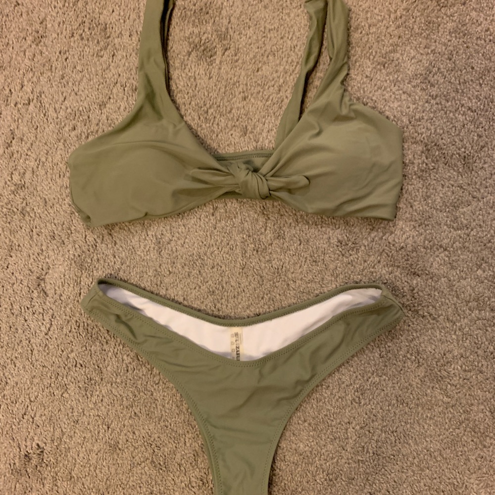 Zaful army green bathing suit
